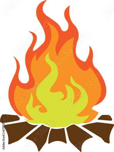 FUEGO EN LLAMAS ROJAS VECTORIZADAS 