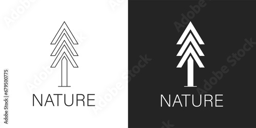 black and white pine tree vector, logo, icon. nature, tree, plant, pine, fir, pine tree, wood, leaf, leaves, forest, evergreen, environment, flat, logo, icon, clipart, sticker, vector illustration.