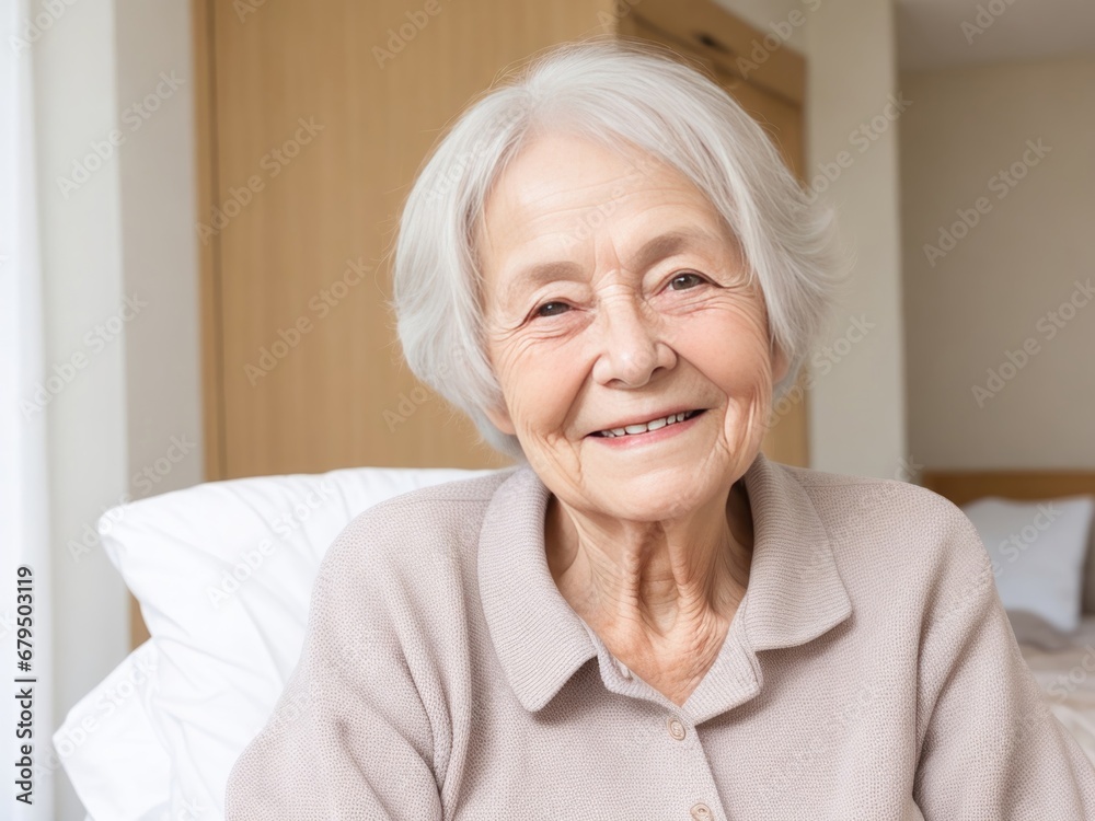 Laughing Elderly Woman for Dental, Healthy Lifestyle, Mental Wellness and Nursing Home Concept Laughing Elderly Woman for Dental, Healthy Lifestyle, Mental Wellness and Nursing Home Concept