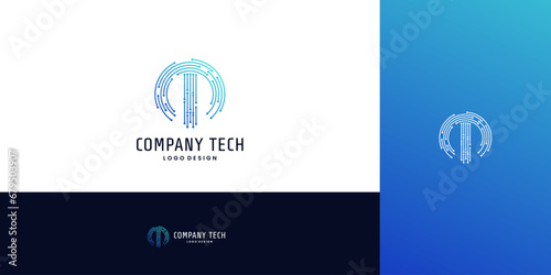 letter IO modern for tech logo design. vector illustrator. connected dots logo.