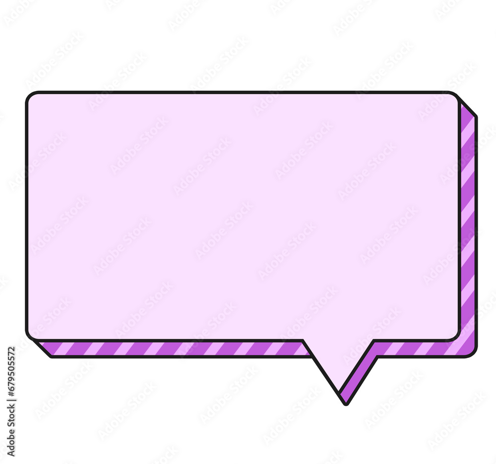 Retro sticker box chat pop art style 90s