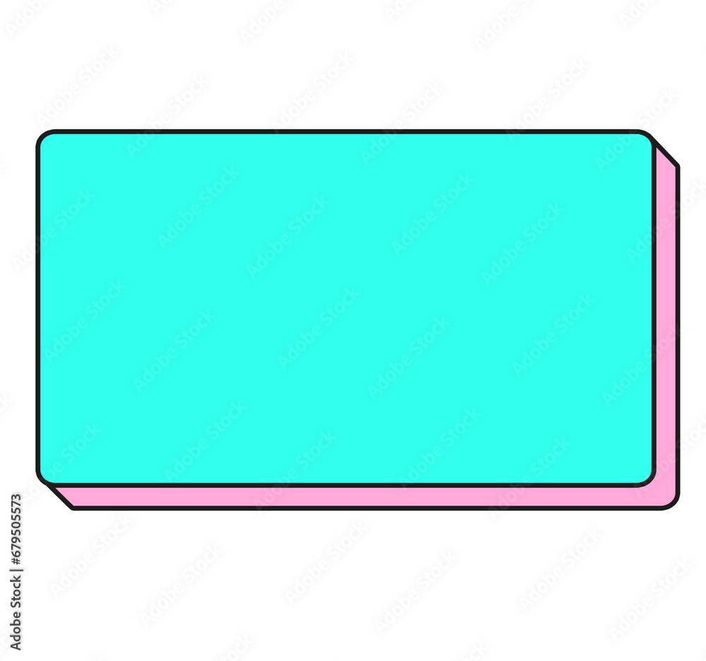 Retro sticker box chat pop art style 90s