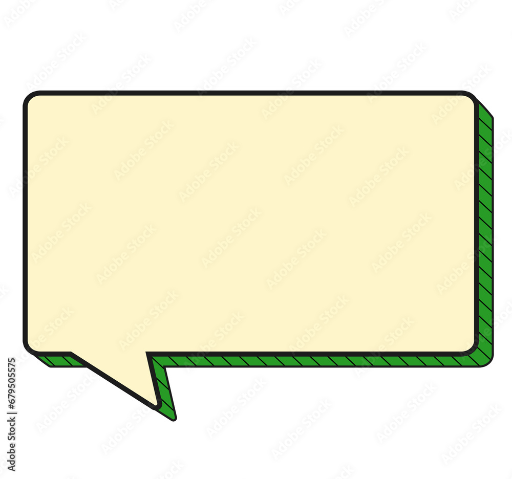 Retro sticker box chat pop art style 90s