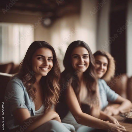 group of friends sitting on couch
