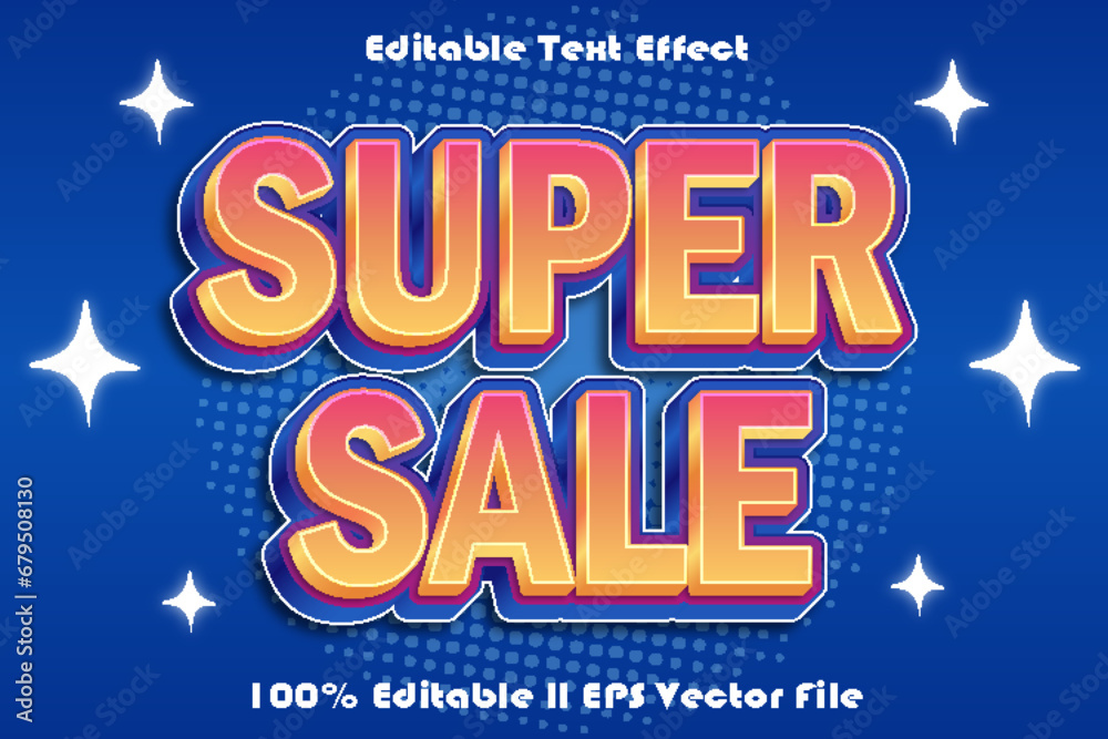 Super Sale Editable Text Effect