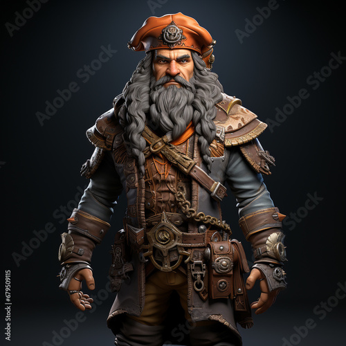 3D cartoon of a pirate