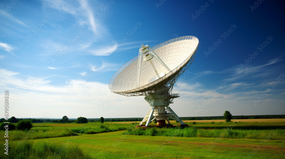 A large satellite dish