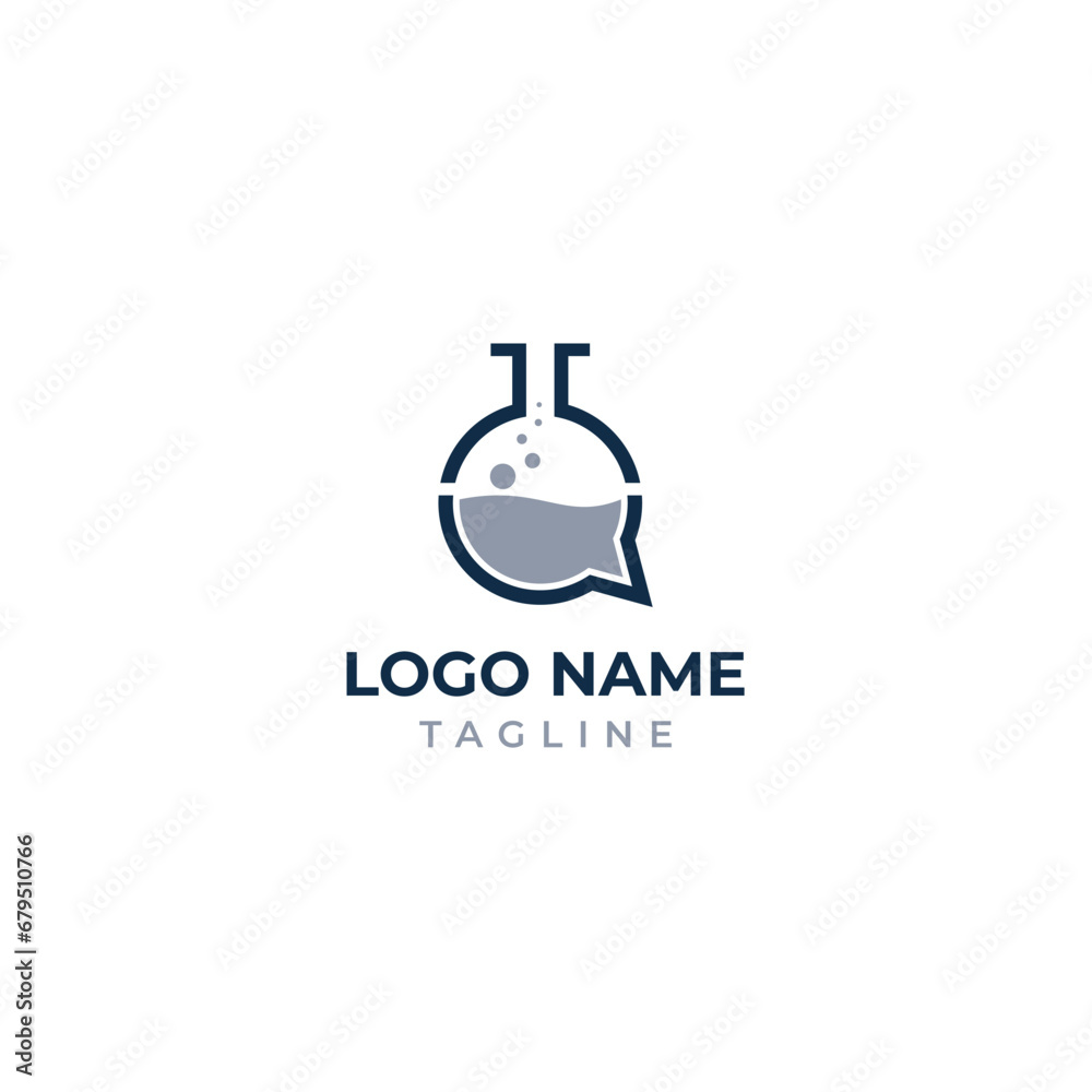 Vector logo design a consulting center for chemical development, icon, symbol laboratory.
