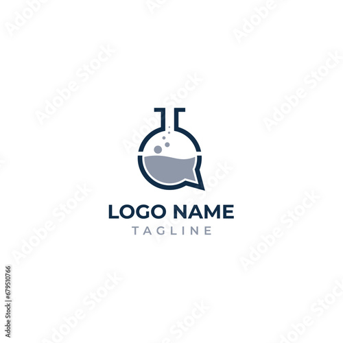 Vector logo design a consulting center for chemical development, icon, symbol laboratory. 