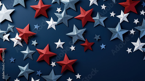 Happy independence day with stars. generative ai