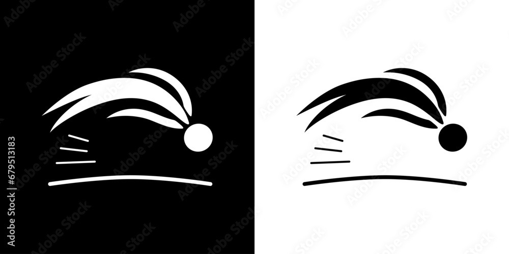 Pictogrammes représentant une gymnaste réalisant des figures avec un trampoline, une des disciplines des compétitions de la gymnastique. Pictogrammes représentant une gymnaste réalisant des figures avec un trampoline, une des disciplines des compétitions de la gymnastique.