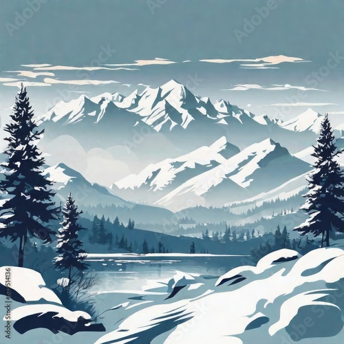 winter mountain landscape © Acer Acer