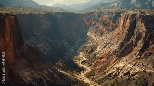 an landslide occurring in an uninhabited canyon