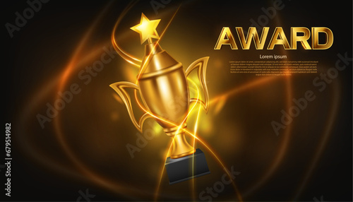 golden royal award achievement concept creative and modern backdrop design template,gold color glowing light lines champion celebration and congratulations banner element.