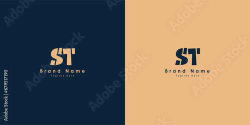ST Letters vector logo design