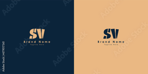SV Letters vector logo design