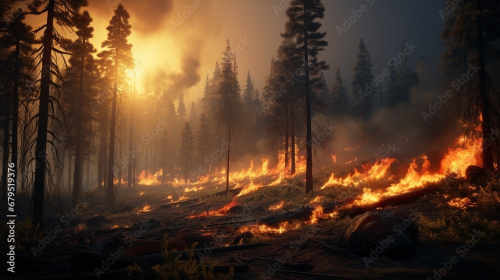 Discover the utilization of for forecasting and preventing forest fires, preserving virtual ecosystems