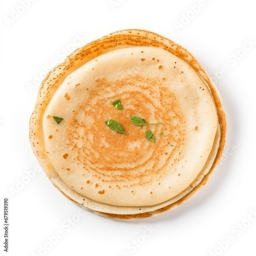 Top view dosa picture white background photo
