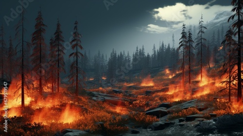 Discover the utilization of for forecasting and preventing forest fires, preserving virtual ecosystems