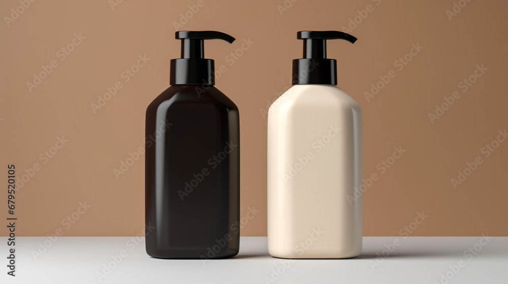 Soap bottle model mockup. Generative AI Soap bottle model mockup. Generative AI