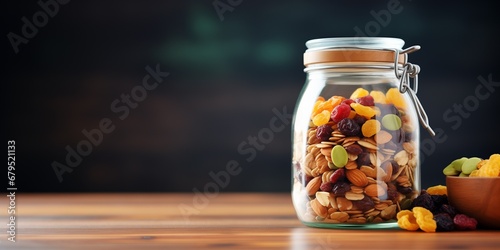 jar of dried fruits