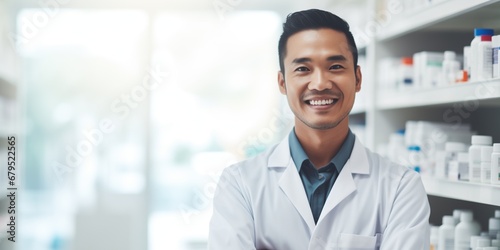 Portrait of a pharmacist in a pharmacy