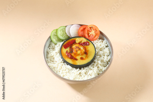 Kadhi chawal or karhi chawal, Indian Dish photo