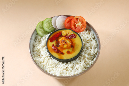 Kadhi chawal or karhi chawal, Indian Dish photo
