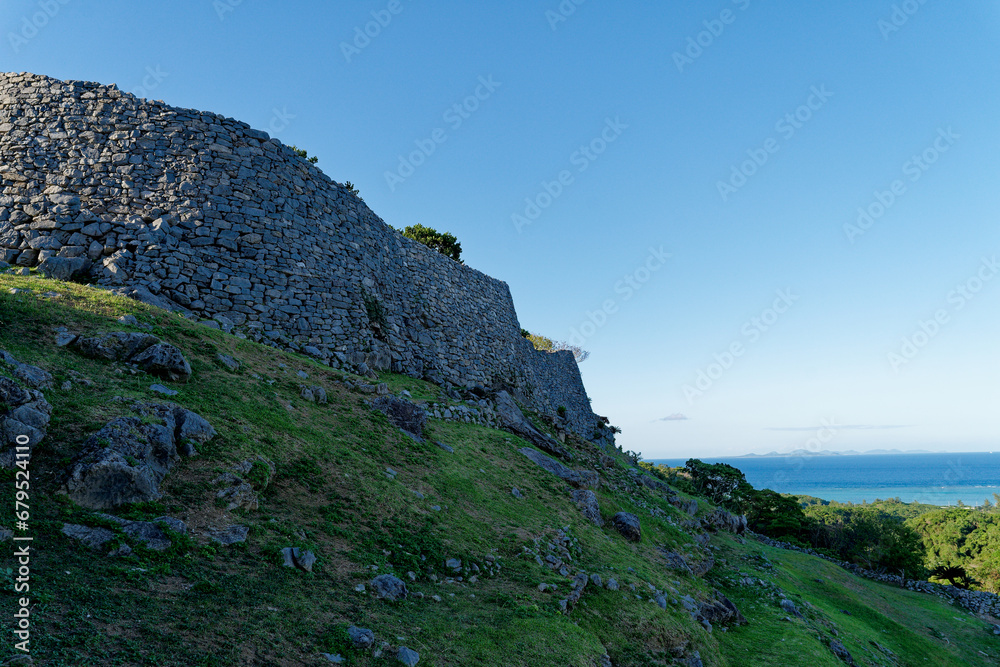 Naklejka premium 今帰仁城跡の石垣