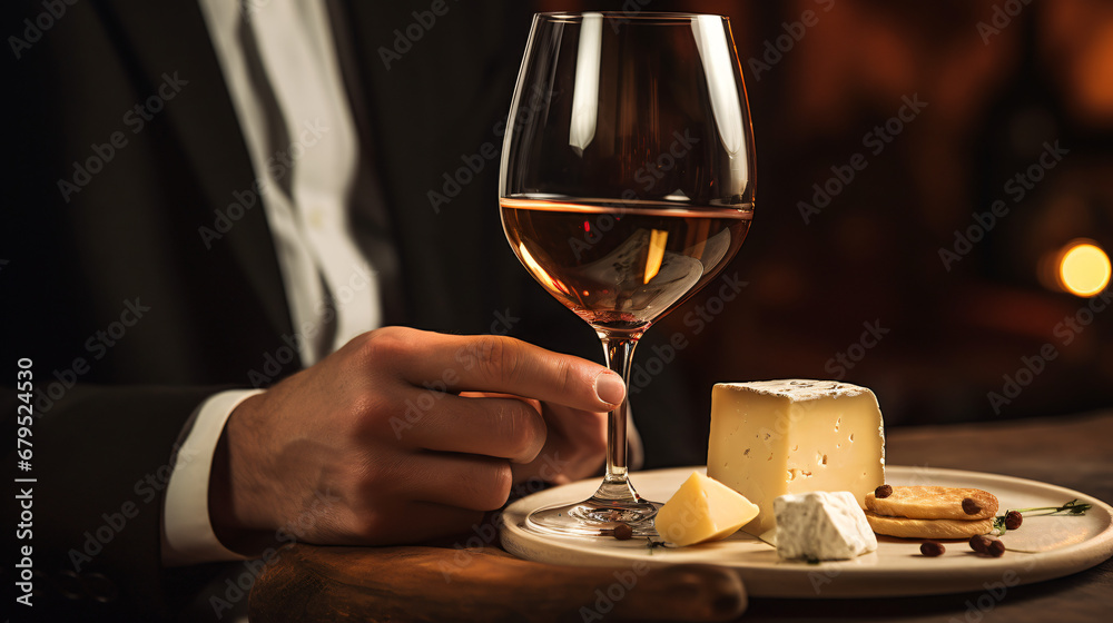 person is seen holding a glass of wine