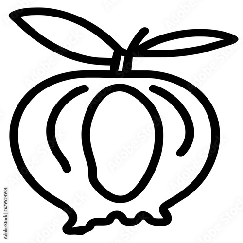 illustration of an apple with worm