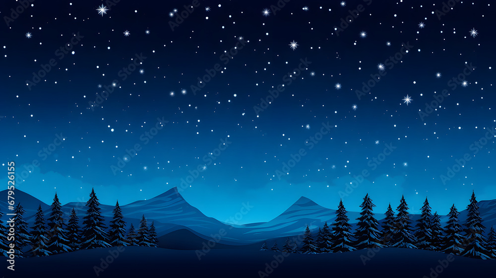 Fototapeta premium winter background with trees and snow