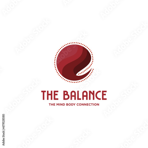 Body balance, mind, and soul, holistic icon, mental health logo, vector