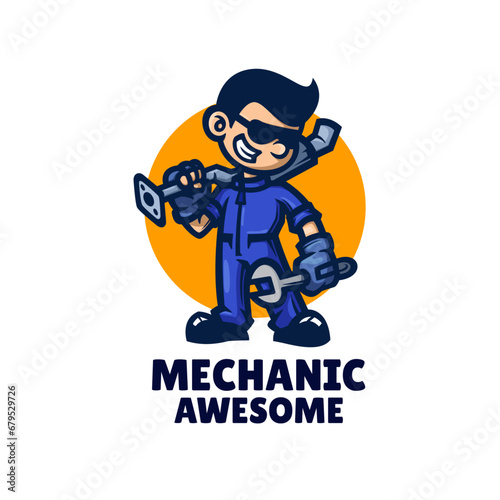 Illustration vector graphic of Mechanic, good for logo design