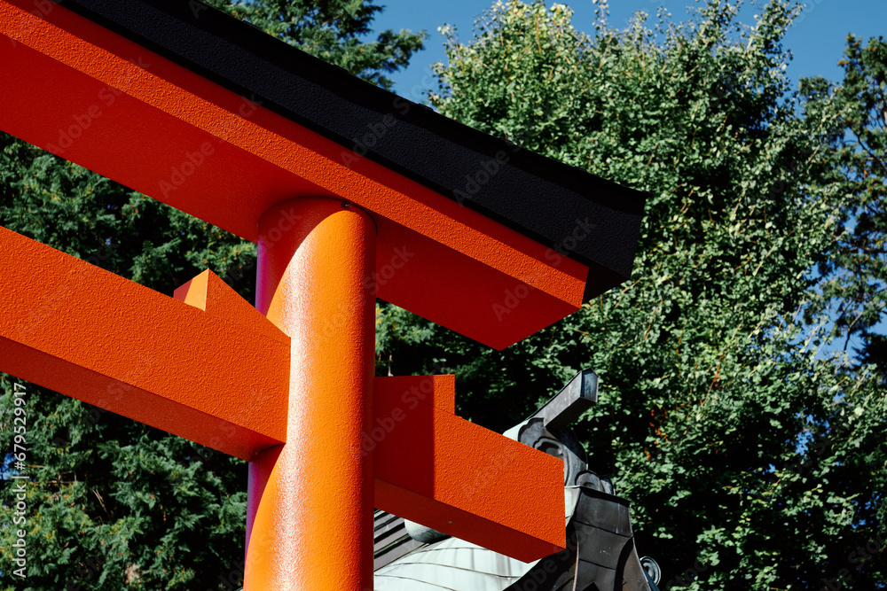 Detail of a Torii Gate at a Shrine near Nagoya, Japan Detail of a Torii Gate at a Shrine near Nagoya, Japan