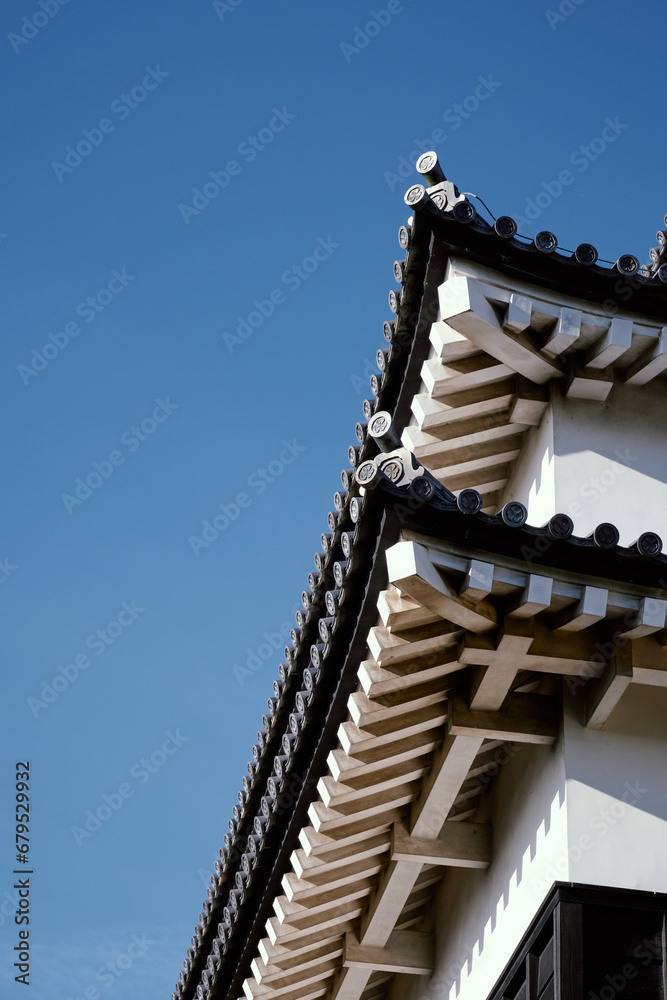 Historic Inuyama Castle north of Nagoya, Japan on a clear day Historic Inuyama Castle north of Nagoya, Japan on a clear day