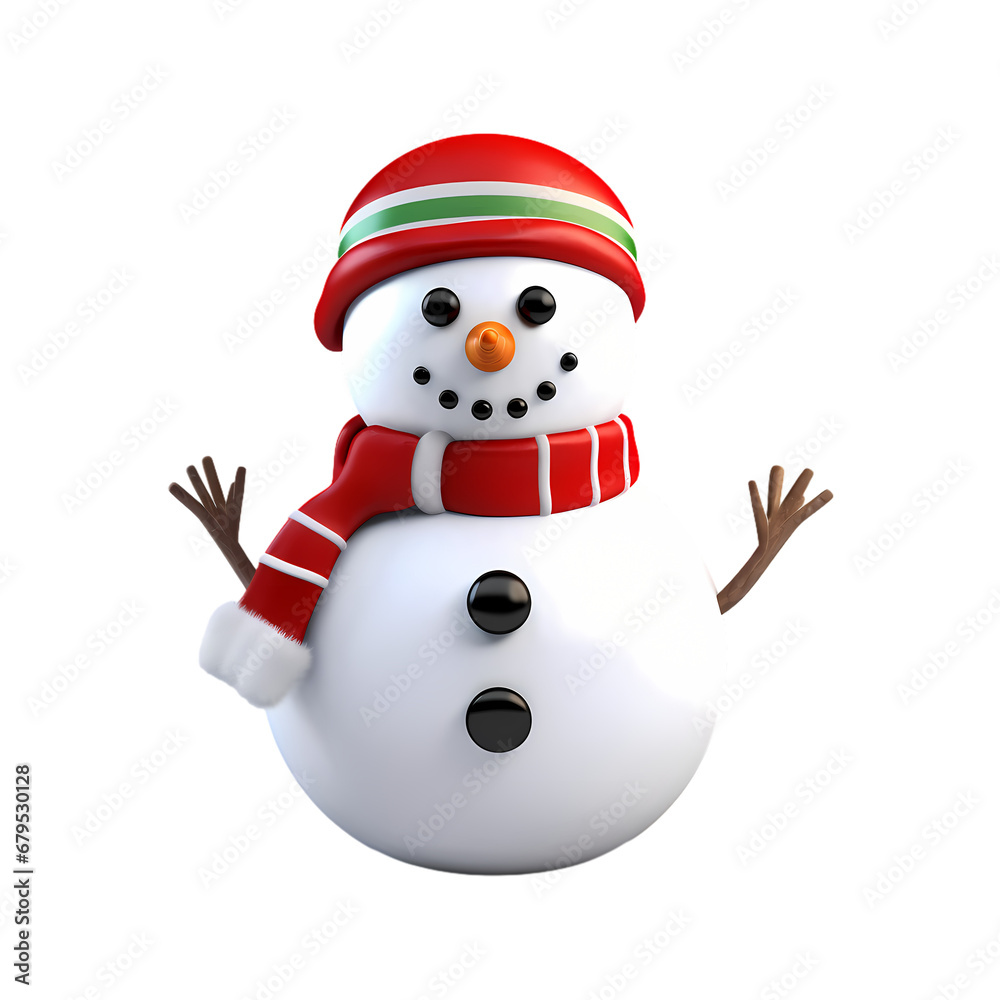 Christmas snowman illustration on transparent background, Christmas decoration, holiday decoration material, vector illustration Christmas snowman illustration on transparent background, Christmas decoration, holiday decoration material, vector illustration