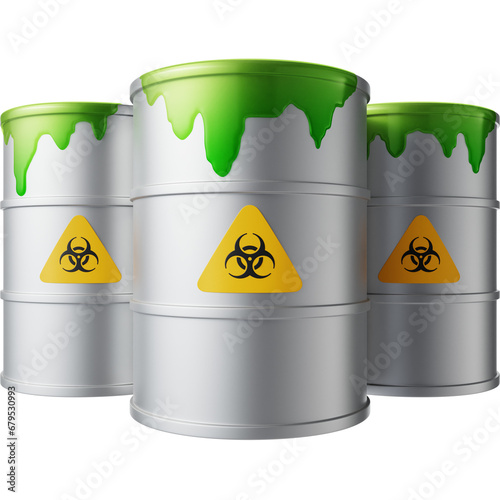 Radioactive waste 3D Illustration