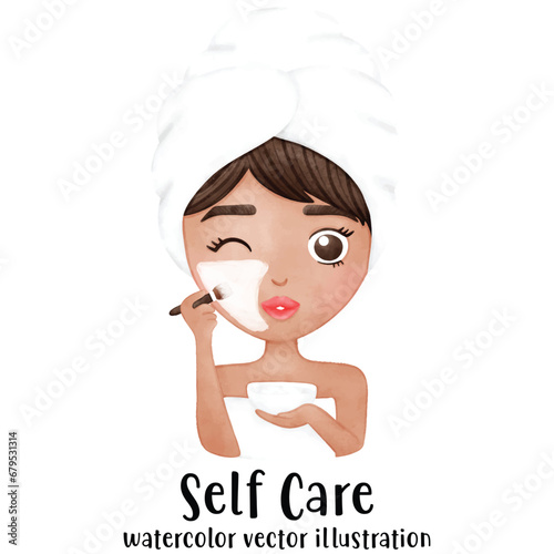 Facial Mask, woman face, self care, Skin care