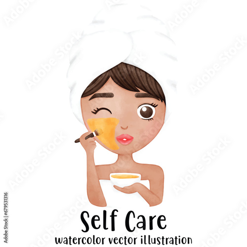 Facial Mask, woman face, self care, Skin care