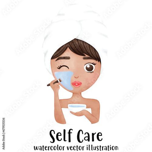 Facial Mask, woman face, self care, Skin care