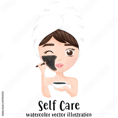 Facial Mask, woman face, self care, Skin care