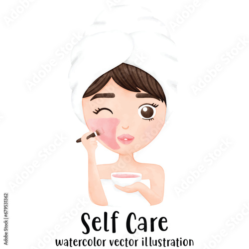 Facial Mask, woman face, self care, Skin care