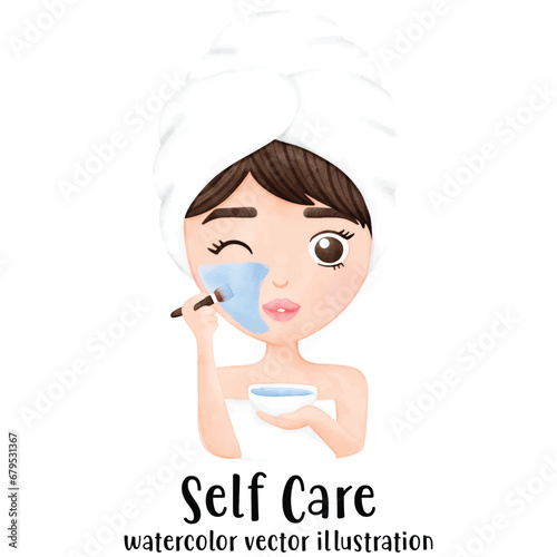 Facial Mask, woman face, self care, Skin care