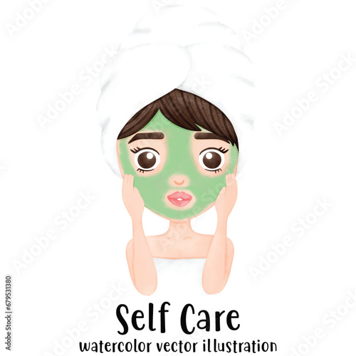 Facial Mask, woman face, self care, Skin care