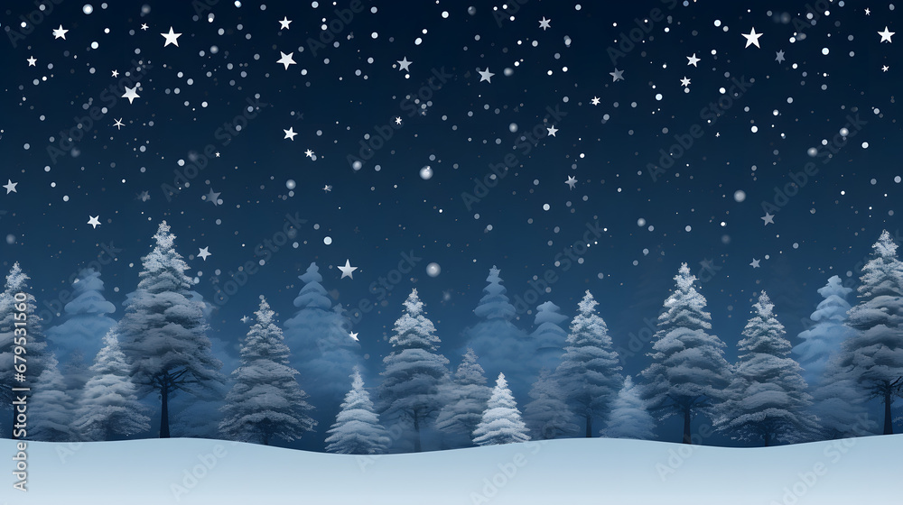 Obraz premium winter background with trees and snow
