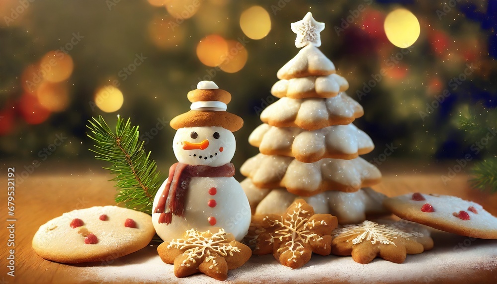 snowman on christmas tree snowman on christmas tree