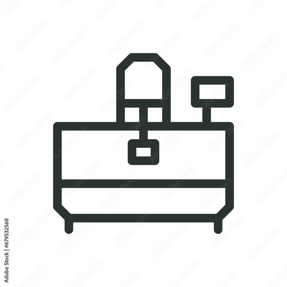 Honing machine isolated icon, automatic vertical honing machine vector icon with editable stroke Honing machine isolated icon, automatic vertical honing machine vector icon with editable stroke