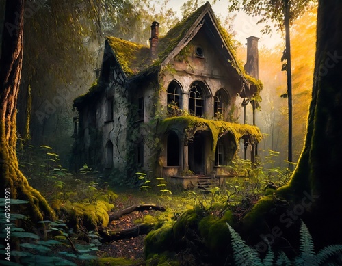 old castle in the forest