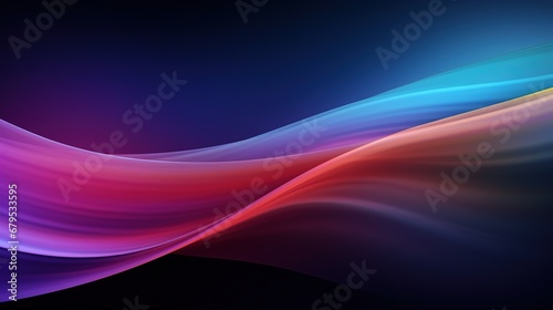 Abstract colorful waves on a dark background.